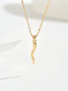 Italian Horn Pendant Necklace, Minimalist Chain, Elegant Daily Wear Jewelry, Perfect Gift for Women, Stylish Accessory for Any Occasion