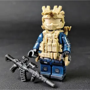 1.6in Tall Building Blocks Minifigures Military Tactical Gear Assembly Toys for Gamers with Customizable Building Blocks and Military Theme
