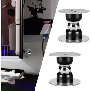 RV Door Holder 2 Pack Magnetic Door Stopper, Baggage Door Catch for RV, Trailer, Camper, Motor Home, Cargo Trailer (Black)