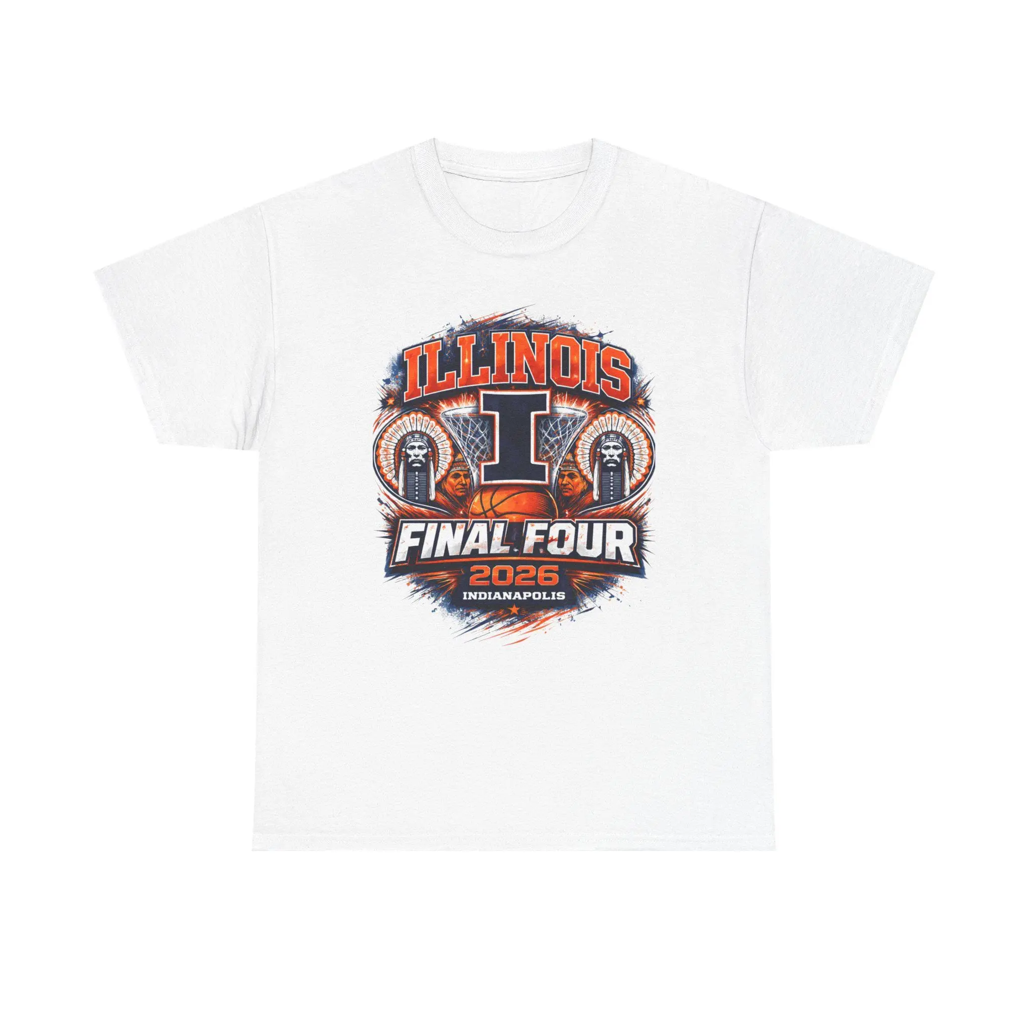 Illinois Final Four 2026 T Shirt, March Madness Illini Basketball Tee
