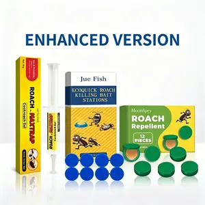 MoonSpry Roach Repellent, Domestic Dormitory Kitchen Powerful Cleaning Cockroach Exterminator Cockroach Gel Bait Pest Control Kit Rodent Repellent Pouches for Indoor & Outdoor Multi-Surface Microfiber Floor Mop roach killer indoor infestation