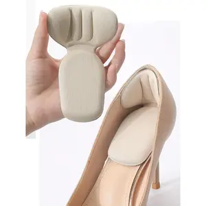 1 Pair Heel Grips Liner Cushions Inserts for Loose Shoes, Heel Pads Snugs for Shoe Too Big Men Women, Filler Improved Shoe Fit and Comfort (Skin)