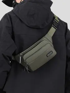 Men's Waist Bag, Waist Packs, Zipper Belt Bag, Everyday Beltpack, Zipper Fanny Pack, Fashionable Casual Lightweight Durable Design, Lightweight Waist Bags, Multiple Pockets Practical Versatile Accessory for Travel Work Daily Use, Travel Essentials