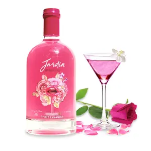 JARDIN ROSE INFUSED MIXER, Sugar free, Non-Alcoholic Beverage Mixer, 26 oz, Floral, Natural Syrup for Cocktails and Mocktails, Preservative Free, Aromatic, Shimmer