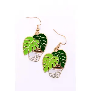Plant Lover Potted Plant Earrings