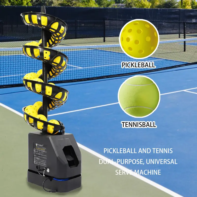 Posboll Dual-Mode Pickleball & Tennis Ball Machine with Dual-Mode Compatibility, Portable Design, Remote Control, 5200mAh Rechargeable Lithium Battery – Automatic Solo Outdoor Practice Trainer