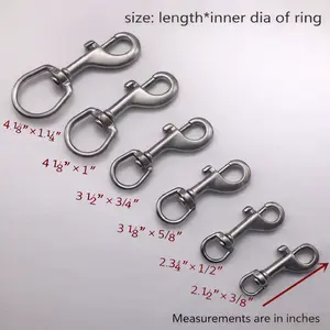Swivel Bolt Snaps Marine Grade 316 S/S- In Multiple Sizes