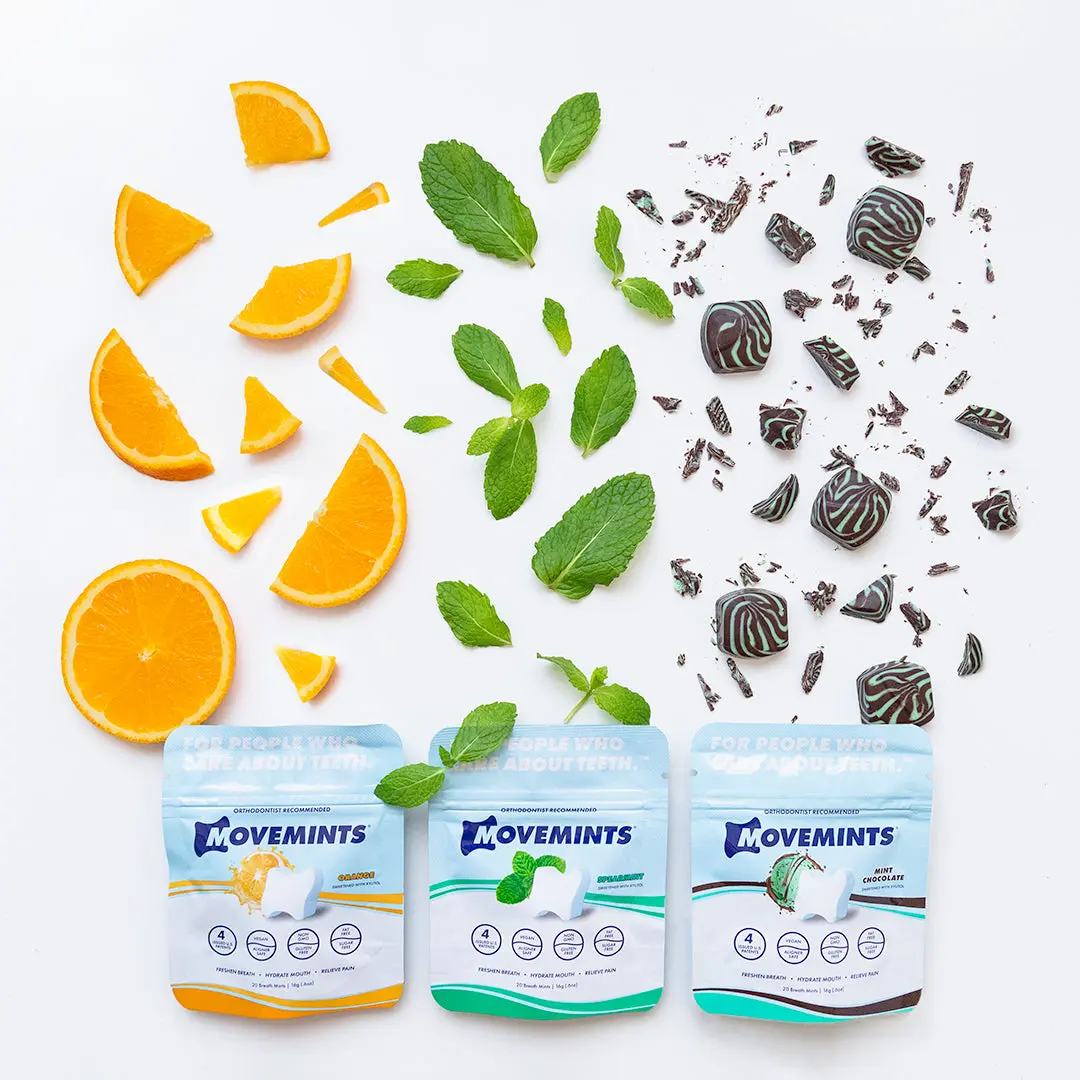 Movemints Clear Aligner Mints | Variety Pack | Edible Alternative to Chewies