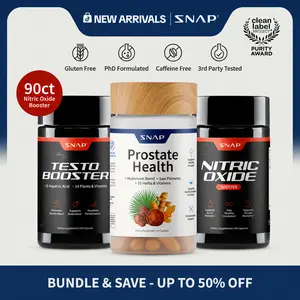 Ultimate Men's Health Trio - Testo Booster + Prostate Health + Nitric Oxide Booster - Supports Testosterone Production - D-Aspartic Acid & 14 Plants - 3rd Party Tested - Boost Blood Flow & Stamina - Muscle Mass & Performance Booster