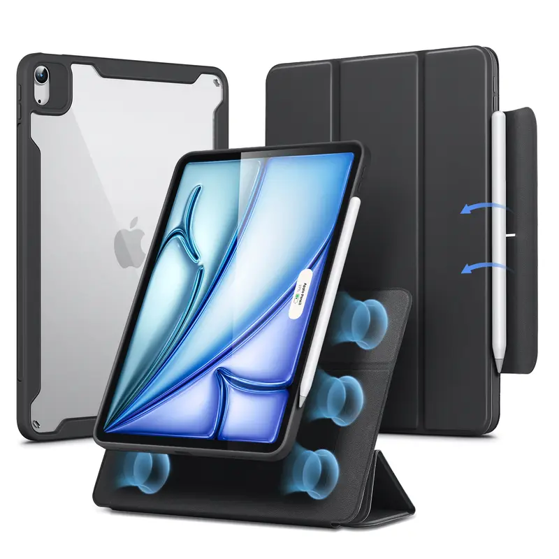ESR Rebound 360 Magnetic Case for iPad, Magnetic Detachable Case with Foldable Stand, Full Protection, Compatible with iPad Air 11/13 & iPad Pro 11/13