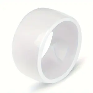 Simply Modern Unisex 11MM Plain Blue-White Ceramic Ring, Simple Round Shape New Fashion Costume Jewelry Accessory