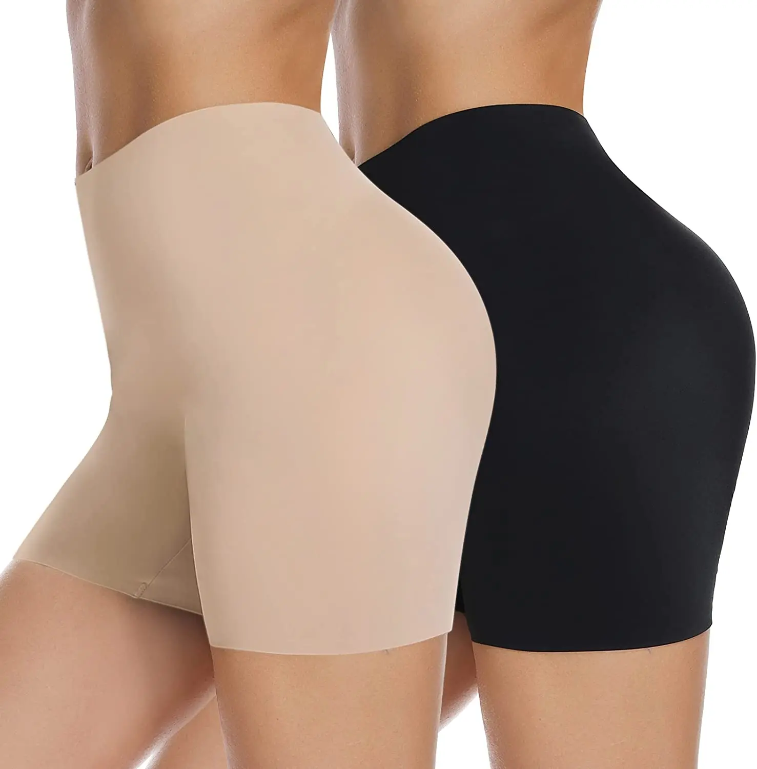 Women's Tummy Control Shapewear Boyshorts, Seamless Nylon Body Contouring Panties for Under Dress, Casual and Party Wear, Basic, Compression, Minimalist