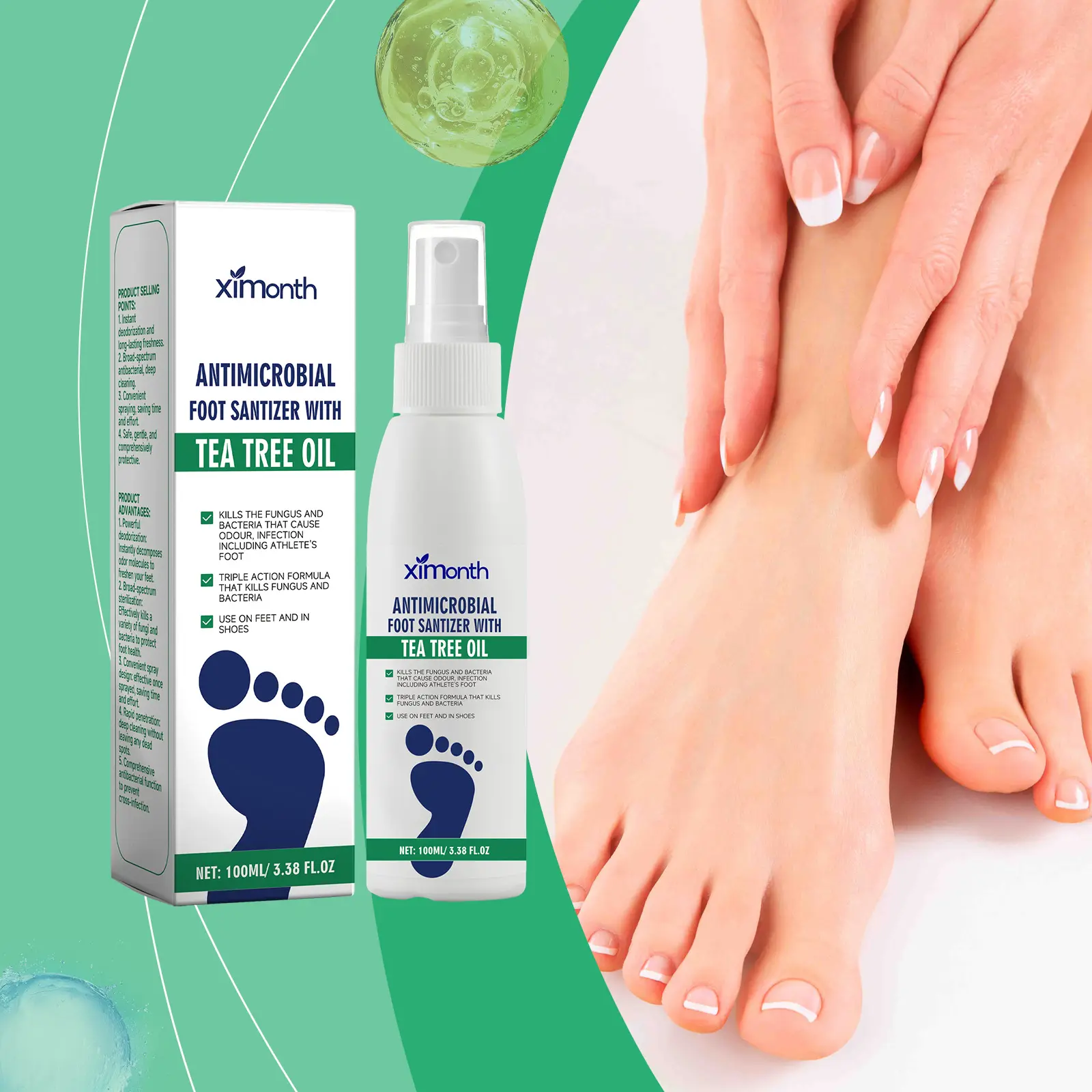 Foot Deodorizer Cream | Foot Odor Control Treatment | Hydrating Foot Care Moisturizer for Dry Heels & Fresh Soft Feet，Fresh Feet Foot Care Cream | Odor Control Moisturizer | Deep Hydration Treatment for Dry Heels & Rough Skin