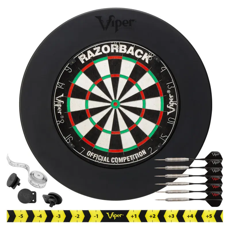 Viper Razorback Professional Darts Board Center - Darts Gear with Wall Mount, Spider Wire, Measuring Tape for Adult Dart Players, Sports & Outdoor Equipment, Darts Tips, Adults