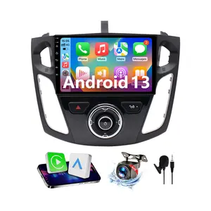 9 Inch Car Stereo for Ford Focus 2012-2017, Android 13 Radio with Wireless CarPlay & Android Auto, 2+64GB Touch Screen GPS Navigation Head Unit with Backup Camera & SWC