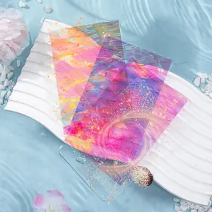 10 Sheets/Bag PET Material Sea Color Series Ocean Theme Crafted Decorative Sticker Pack, Perfect for DIY Crafts, Home Decoration, Party Favors