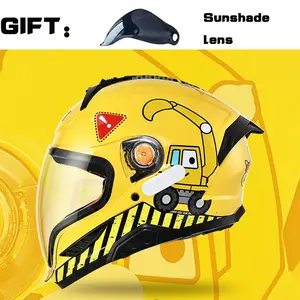 Nbtk Brand Full-Face Motorcycle Helmet, Affordable Helmet, A Sunshade lens as a gift, drink water while wearing, small helmet not recommended for adults, Abs Material with Eps Padding, Removable Liner, Ventilation, Unisex, All-Season