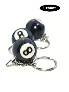 Billiard Ball Shaped Keychain, Mini Ball Shaped Charm Keychain, Number Detail Billiard Ball Keychain for Bag Car Key Decoration, Bag Charms, Keychain For Bags, Car Key Chains