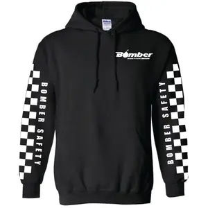 HOODED SWEATSHIRT SAFETY BLACK CHECKER