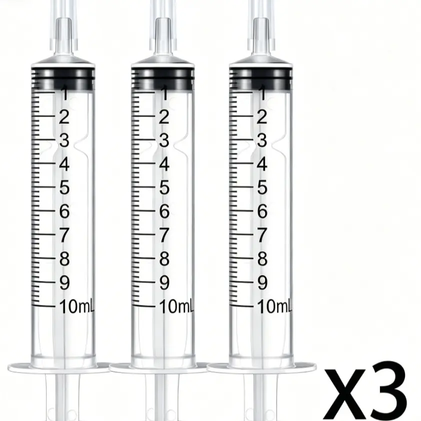 Plastic Empty Sodium Chloride Water Solution Syringe without Needle, 3/20pcs Repeatable Filling for Liquid, Perfume Cosmetics Portioning, Feeding Pets, Oil Or Glue Applicator, Clear, Syringes without Needle