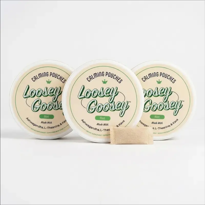 3 Pack Loosey Goosey of Calming Pouches - Feel Calmer, Stay Sharper - Nicotine-Free - ( CHOOSE FLAVOR )