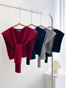 Women's Solid Color Open Front Cloak Sleeve Shawl, Casual Versatile Scarf for All Seasons, Fashion Accessories for Daily Wear Modern