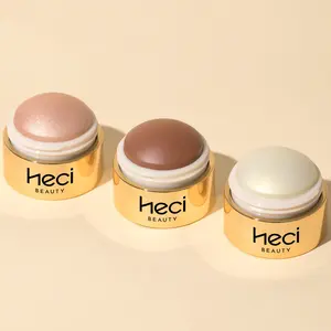 HECI Beauty Highlighter & Contour Trio — Three shade tones, delivering instant three-dimensional luminous makeup look with one touch.