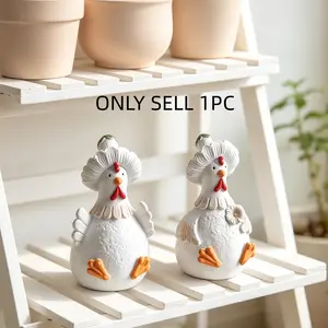 Cute Resin Chicken Craft, Nordic Style Creative Desktop Decor, Perfect for Garden and Courtyard Decoration, Unique Ornamental Piece