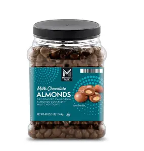 Member's Mark Milk Chocolate Almonds 48 oz Dry Roasted California Almonds Covered in Milk Chocolate Crunchy & Creamy Snack Snack Bite Nut