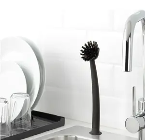 IKEA RINNIG Dish Brush, Gray, Pack of 18, Durable Kitchen Cleaning Scrub Brushes, Ergonomic Handle Dishwashing Brush Set for Pots, Pans, Sink & Household Cleaning
