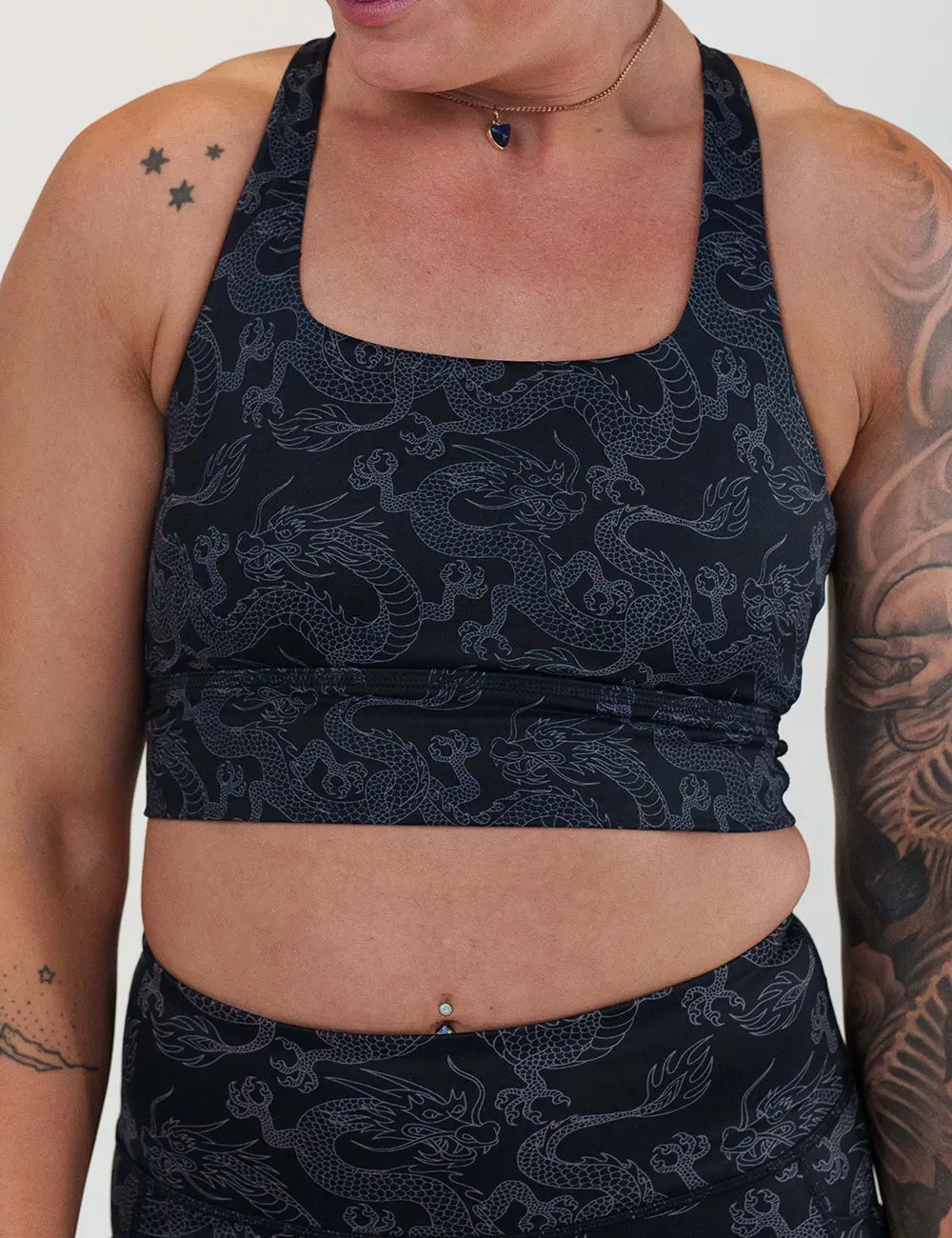 CVG Longline Bra Night Fire Workout Bra Gym Bra Fitness Bra