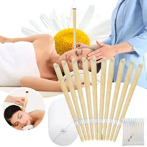 Assembled Set New Frosted Aromatherapy Cotton Swab Ear Candle Speakers Cotton Swab Ear Candle with Cotton Swab Holder