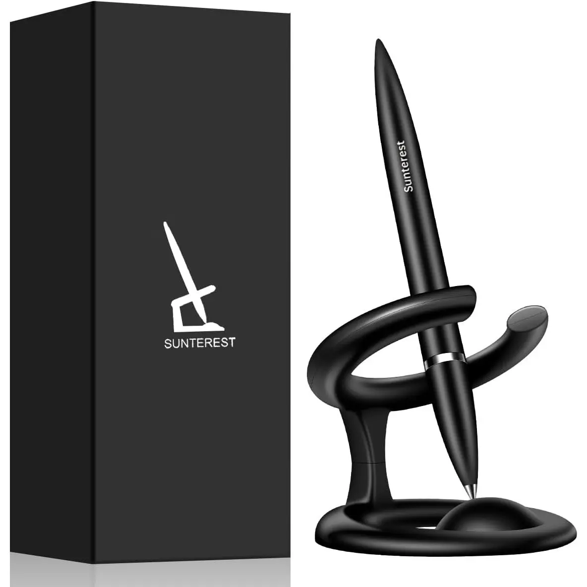 SUNTEREST Luxury Magnetic Levitating Cartridge Mechanism Pen - Anti-Gravity Floating with Spinning Base, ABS Construction, Refill Included, Cool Tech Desk Decor, Father's Day Gift for Adults