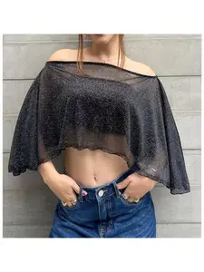 2026 Summer New Shiny Thin Short Pullover Cape for Party and Wedding