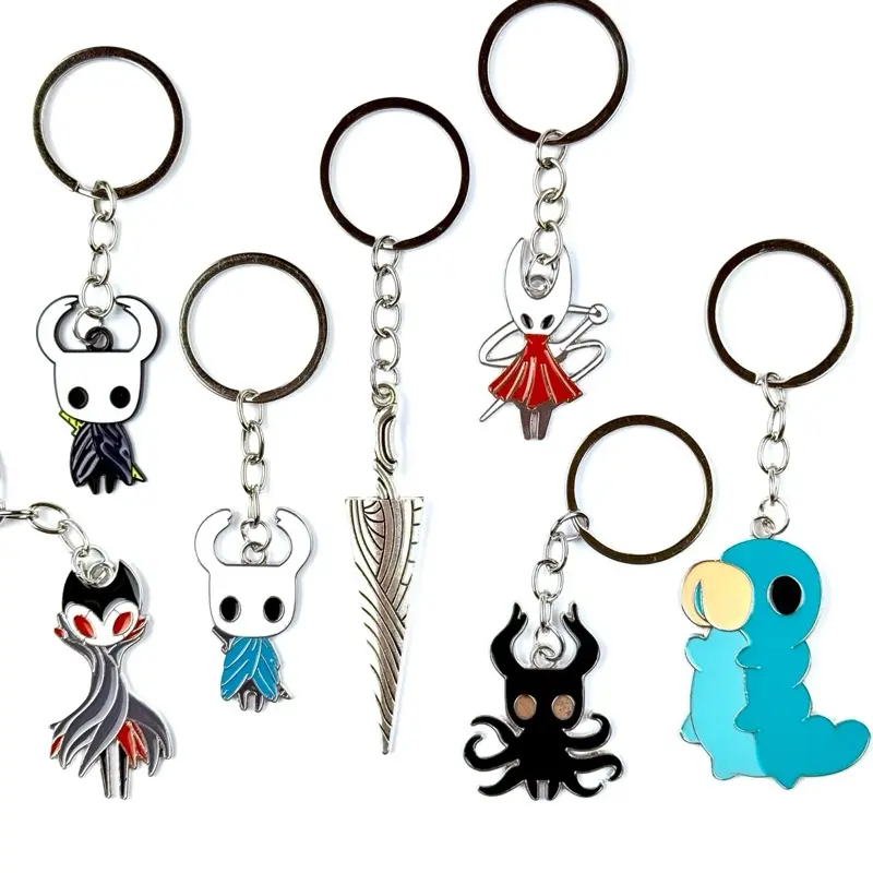 Silksong & Hollow Knight Metal & Acrylic Keychains: Knight, Nail, Hornet, Soul, Grimm, Grub, Sherma, Trobbio