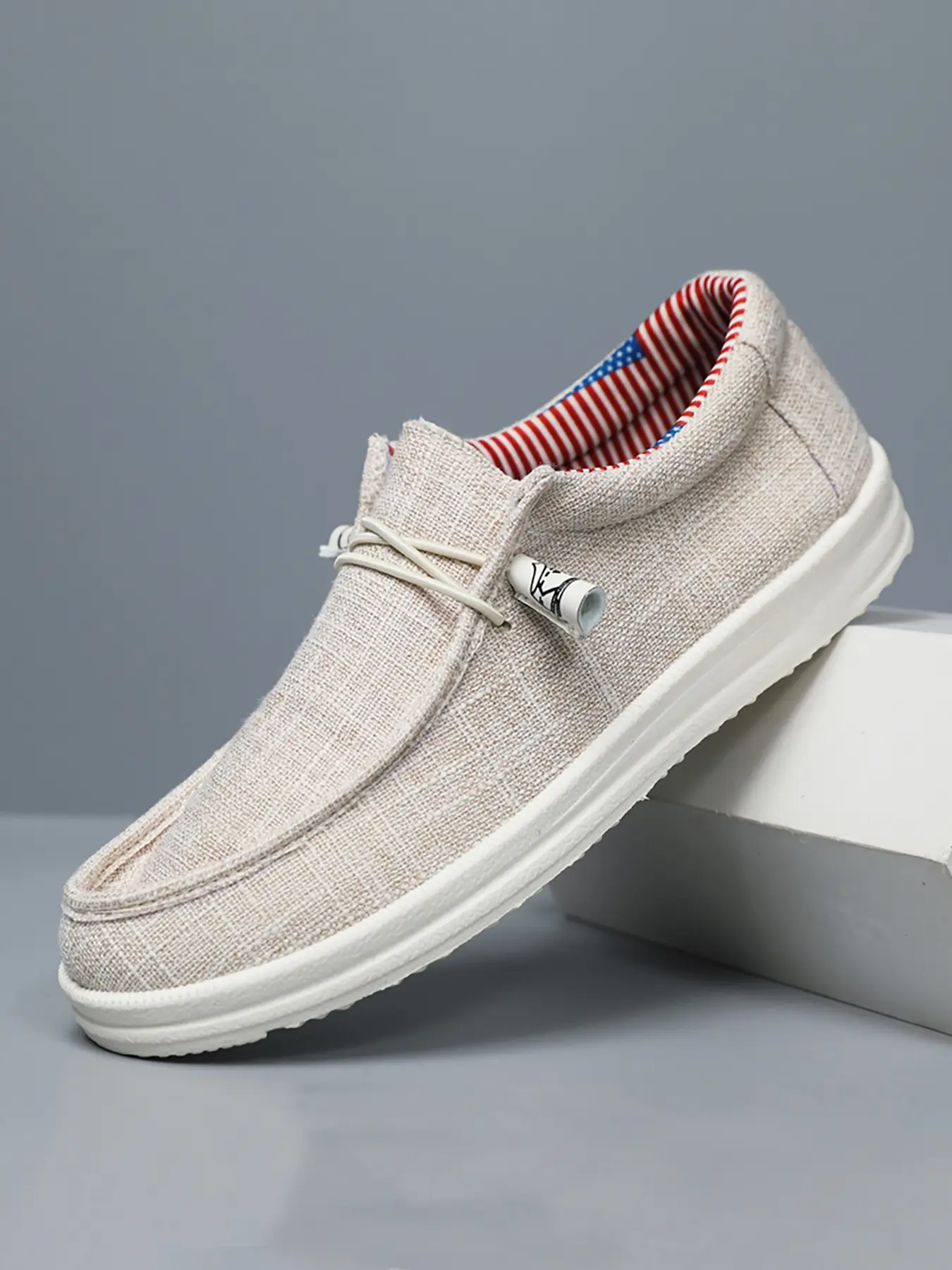 Men's Casual Solid Color Flat Slip-on Driver Loafers, Breathable Lightweight Shoes, Outdoor Walking and Driving, All Seasons