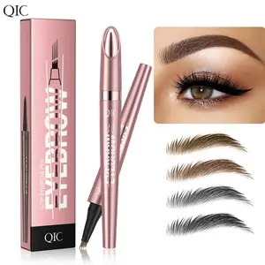 Waterproof Micro-Fork Eyebrow Pencil, Long-Lasting Brow Pen for Natural Hair-LikeStrokes, Smudge-Proof Makeup Tool for Daily Use & Soft Glam