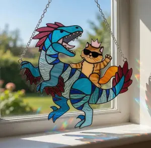 Princess Donut And Mongo Resin Acrylic Suncatcher, Dun/geo/n Cra/wl/er Fantasy Window Hanging, Gift For Her