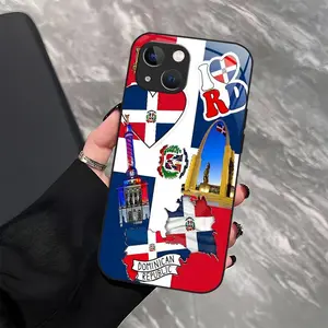 Dominican Pride Transparent Case - Premium Soft TPU Shockproof Phone Case for iPhone 14 Plus, Dominican Republic Phone Case, Phone Case, Case--975