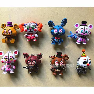 8 Pcs/Set Game Five Nights At Action Figure Toy PVC Midnight Toy Bear Chica High Quality Model Dolls Kids 6.5 Cm