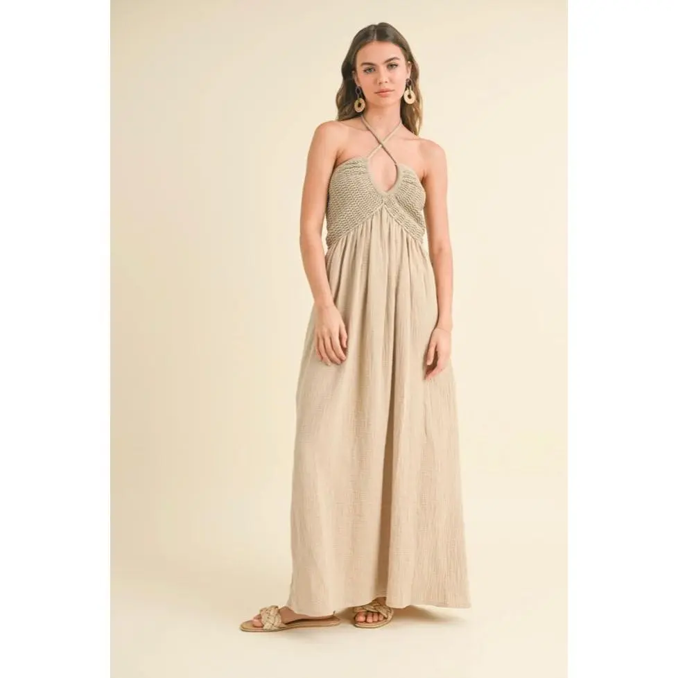 Seraphine Crochet Top Gauze Dress
