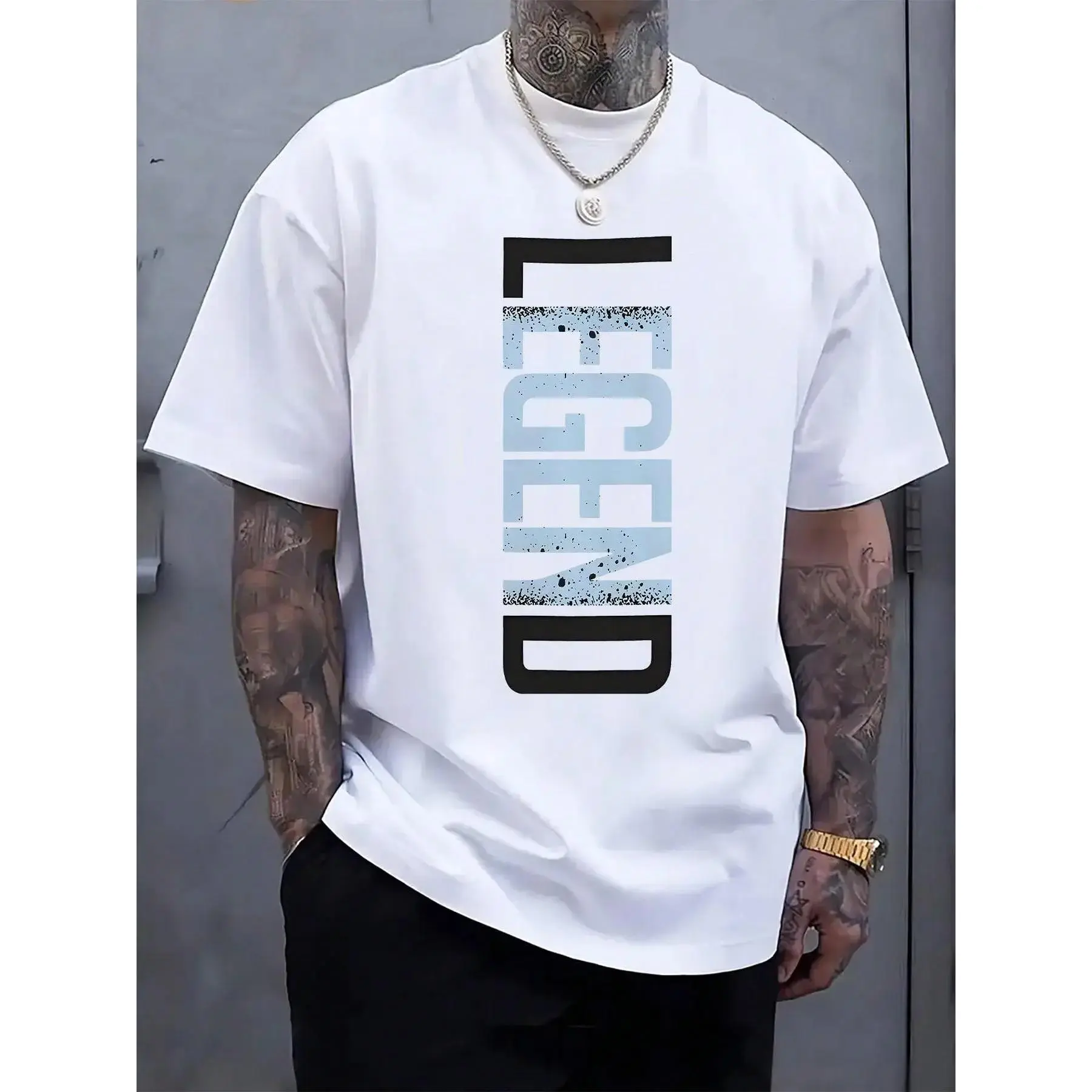 Men's Graphic Soccer T-Shirt in Soft 100% Cotton, Short Sleeve Athletic Crew Neck Sportswear Top for Outdoor Activewear, Shortsleeve, Menswear, Fabric, Round Neck, Male, Casual Sports Tops
