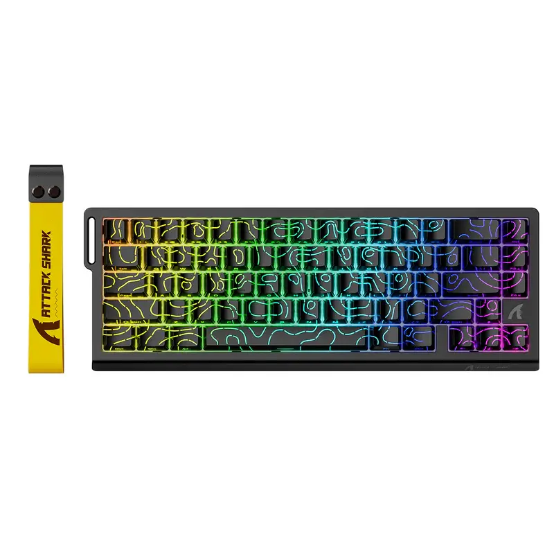 ATTACK SHARK X68 HE Rapid Trigger Mechanical Gaming Keyboard 60% Wired TKL with Adjustable Actuation,Hall Effect Magnetic Switch,8KHz Polling Rate,RGB Backlit