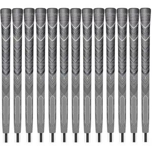 GRACE STROKE MCC Golf Club Grip 60R Anti-Slip Natural Rubber Set of 13 for Enhanced Control & Comfort Red/Grey Midsize