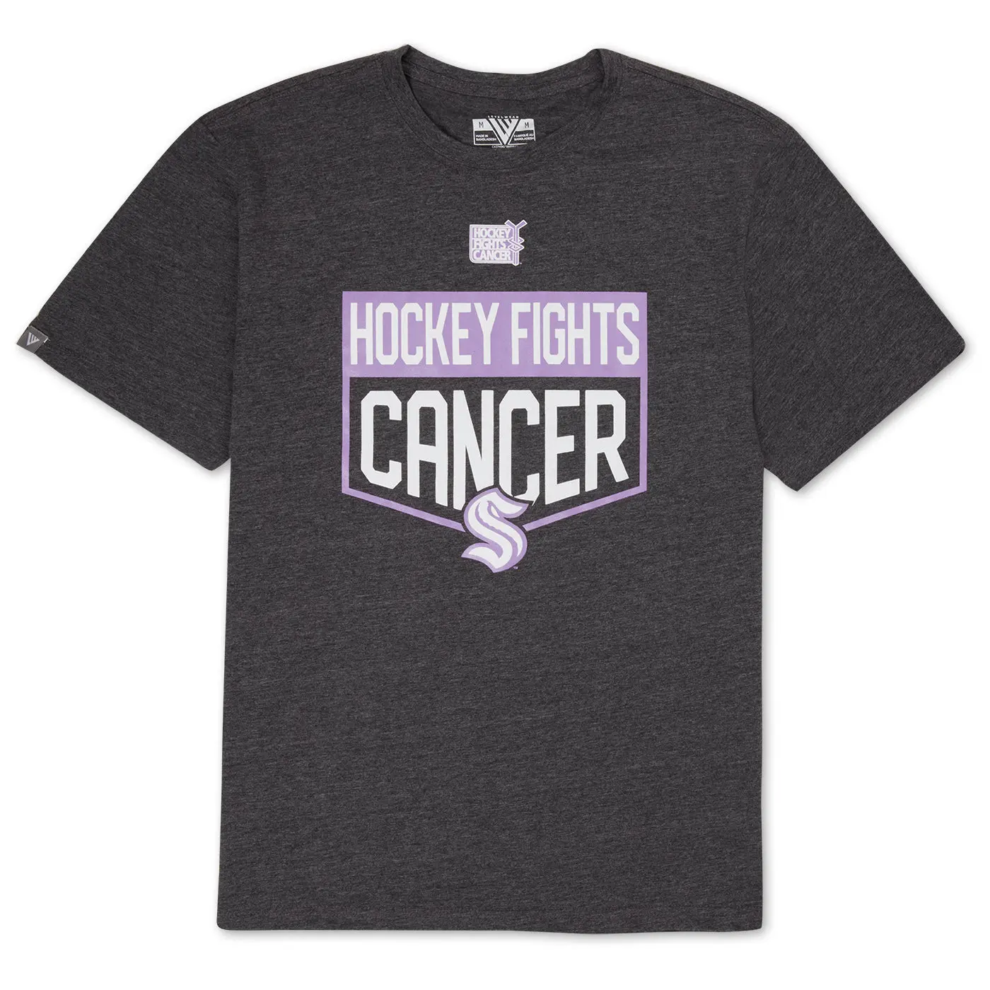 Seattle Kraken Youth Hockey Fights Cancer Team Shield Tee