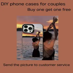 Custom silver phone case for iPhone 12–17 with photo upload; shockproof protective case; personalized gift; custom silver iPhone phone case with photo