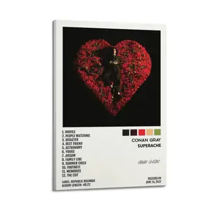 Superache by Conan Gray Poster for Bedroom Aesthetic Canvas Wall Art Living Room Posters Painting Picture Print Modern Family Decor Artist Bathroom Poster