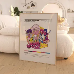 Jem and the Holograms TV Show Poster / 3 Colors 1 Price / TV Shows Poster / Poster Print Wall Art / Custom Poster / Home Décor Decor Glossy