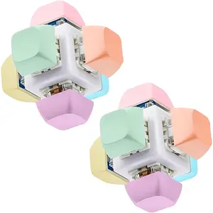 BY-064 Mechanical Key Button Decompression Tool, Stress Relief Keyboard Clicker Cube Keychain, Adult Gift for Passing Time