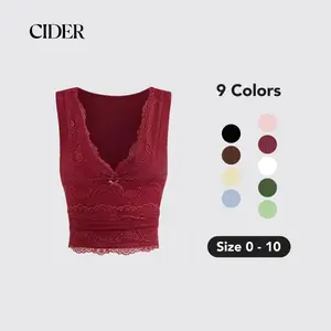 Cider Lace Crop Tank Top